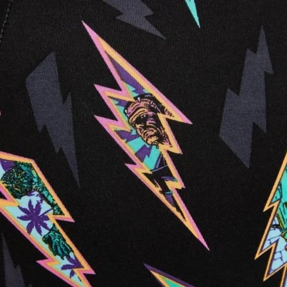 Super Soft Black Monsters Hankerchief Dress - Picture 6 of 6